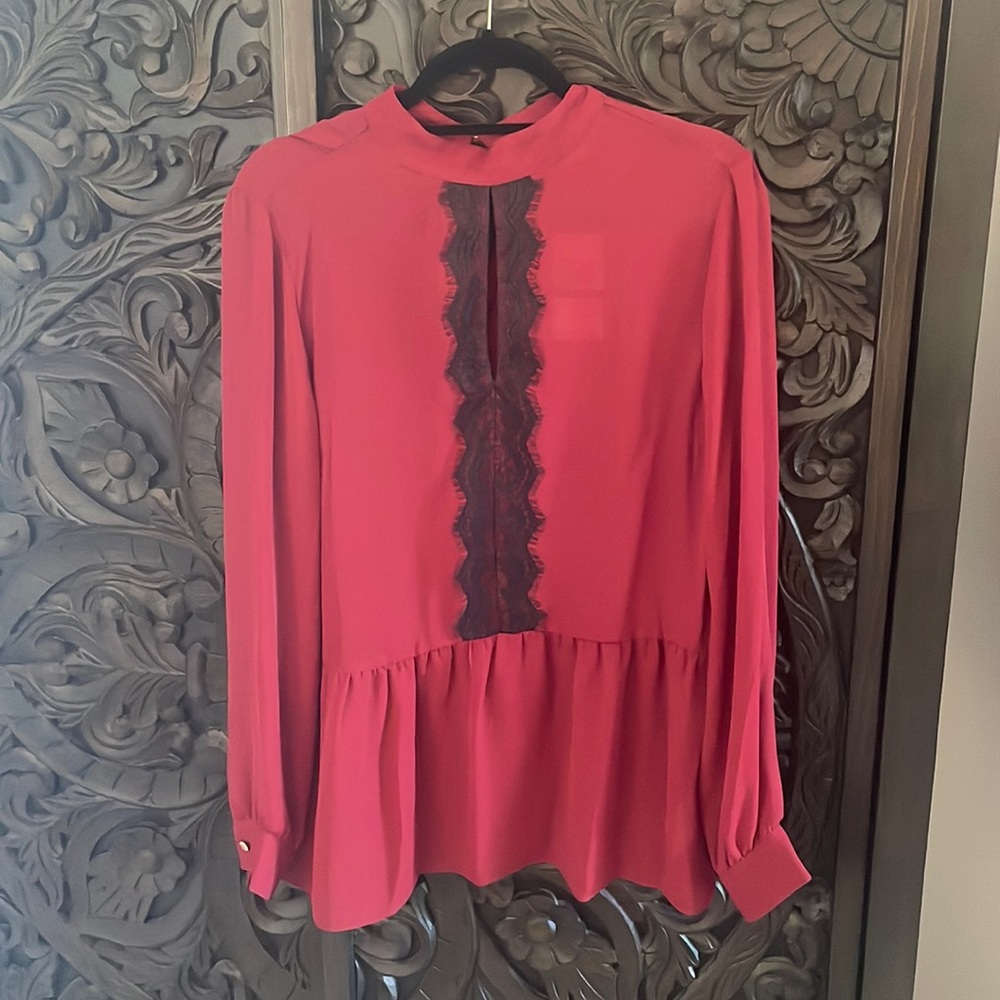 Red Michael Kors blouse L